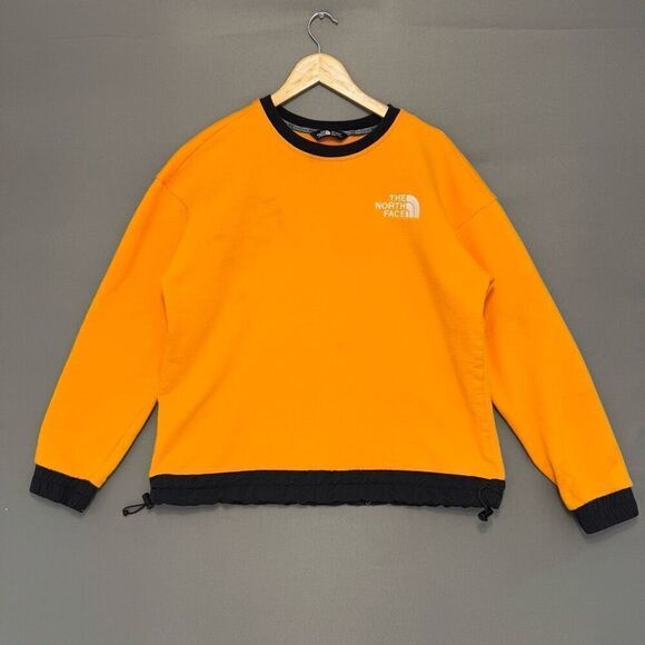 The North Face Men’s Rage Orange Crewneck Sweater Size Medium Cotton Blend - Picture 1 of 15